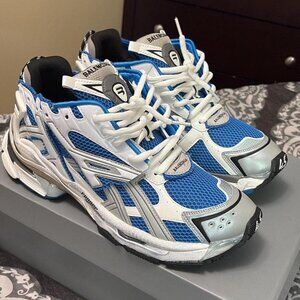 Balenciaga Men's Blue and White Trainers